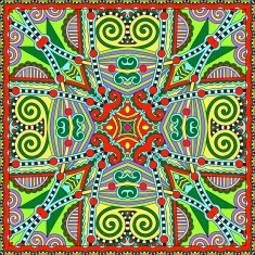 Traditional ornamental floral paisley bandanna Square ornament N40