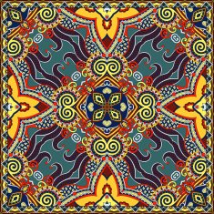 Traditional ornamental floral paisley bandanna Square ornament N45