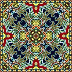 Traditional ornamental floral paisley bandanna Square ornament N46