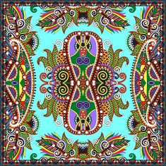 Traditional ornamental floral paisley bandanna Square ornament N51