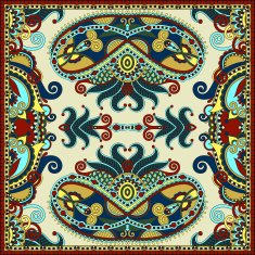 Traditional ornamental floral paisley bandanna Square ornament N56