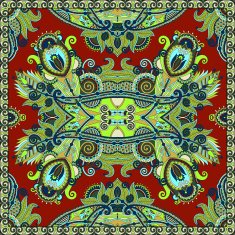 Traditional ornamental floral paisley bandanna Square ornament N59