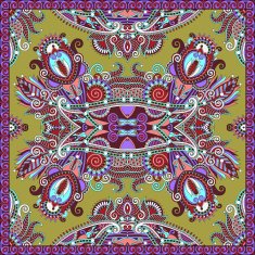 Traditional ornamental floral paisley bandanna Square ornament N62