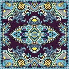 Traditional ornamental floral paisley bandanna Square ornament N64