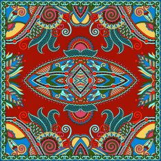 Traditional ornamental floral paisley bandanna Square ornament N65