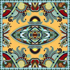 Traditional ornamental floral paisley bandanna Square ornament N67