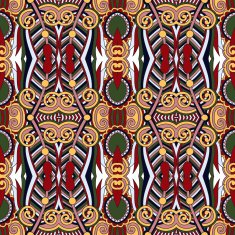 seamless geometry vintage pattern ethnic style ornamental backg N86