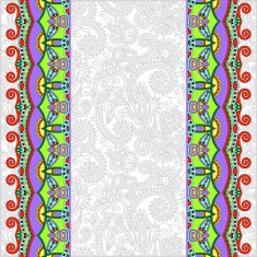 ornamental background with flower ribbon stripe pattern greeti N31