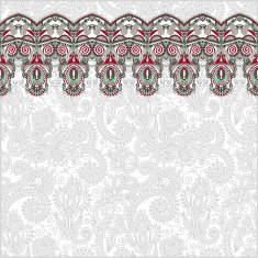 ornamental background with flower ribbon stripe pattern greeti N33