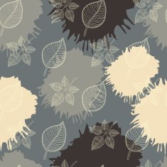Autumn seamless pattern abstract leaf