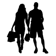 Vector silhouette of couple N44