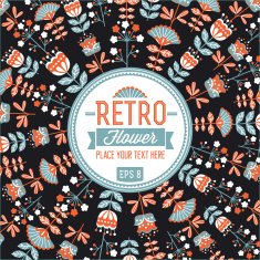 Retro flower background N2