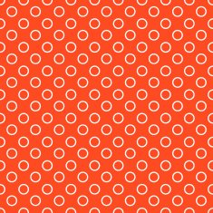 orange background fabric with white circles seamless pattern