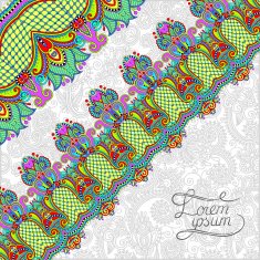 ornamental background with flower ribbon stripe pattern N21
