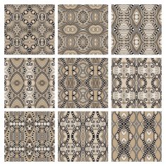 set of different seamless colored vintage geometric pattern N33