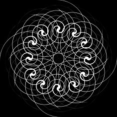 Black and White Abstract Psychedelic Art Background Vector Illu N2
