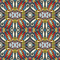 seamless geometry vintage pattern ethnic style ornamental backg N121
