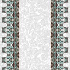 ornamental background with flower ribbon stripe pattern N24