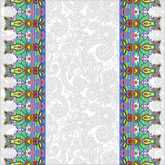 ornamental background with flower ribbon stripe pattern N26