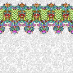 ornamental background with flower ribbon stripe pattern N30
