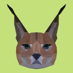 Polygonal abstract geometric lynx background