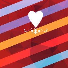 Holiday card with heart