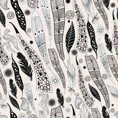 pattern of ornamental feathers