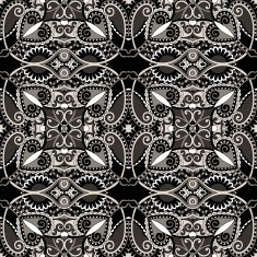 seamless geometry vintage pattern ethnic style ornamental backg N157