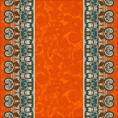 ornamental background with flower ribbon stripe pattern greeti N41