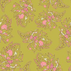 Seamless pattern with abstract flowers N27