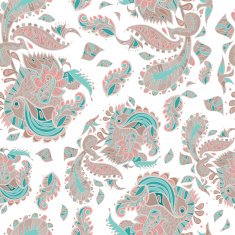 Vector seamless texture with abstract flowers N8
