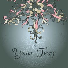 Vector Christmas Card Lace SnowFlake N5