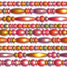Vector seamless pattern with colored beads N2