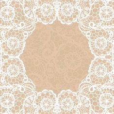 Vintage lace invitation card N21