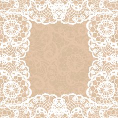 Vintage lace invitation card N23