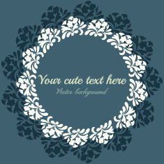 Invitation vintage card with floral pattern N2