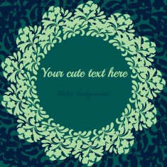 Invitation vintage card with floral pattern N3