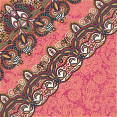 ornamental background with flower ribbon stripe pattern greeti N56