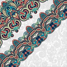 ornamental background with flower ribbon stripe pattern greeti N60