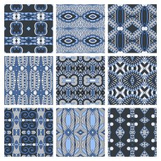 set of different seamless colored vintage geometric pattern N48
