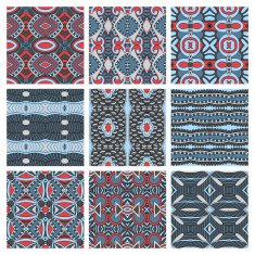 set of different seamless colored vintage geometric pattern tex N72