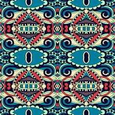 seamless geometry vintage pattern ethnic style ornamental backg N169