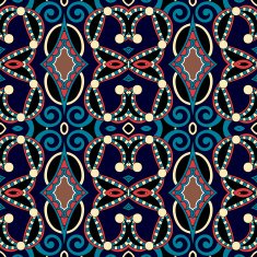 seamless geometry vintage pattern ethnic style ornamental backg N174