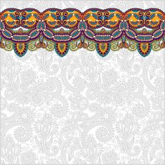 ornamental background with flower ribbon stripe pattern greeti N67