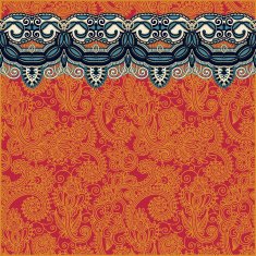 ornamental background with flower ribbon stripe pattern greeti N69
