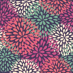 Vector seamless pattern Modern floral texture Stylish abstract background