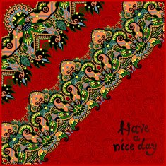 ornamental background with flower ribbon stripe pattern greeti N72