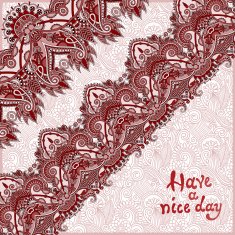 ornamental background with flower ribbon stripe pattern greeti N73