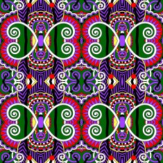 seamless geometry vintage pattern ethnic style ornamental backg N188