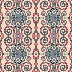 seamless geometry vintage pattern ethnic style ornamental backg N198